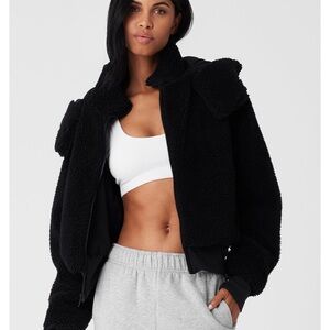 Alo yoga foxy Sherpa jacket. Size XS. Black. EUC